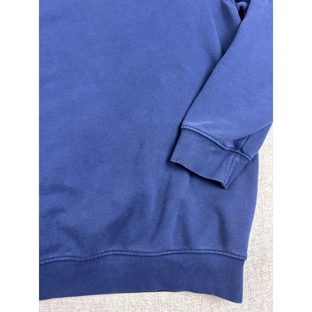 Vintage Nike Crewneck Sweatshirt Navy Blue Embroidered Mini Swoosh Mens XXL